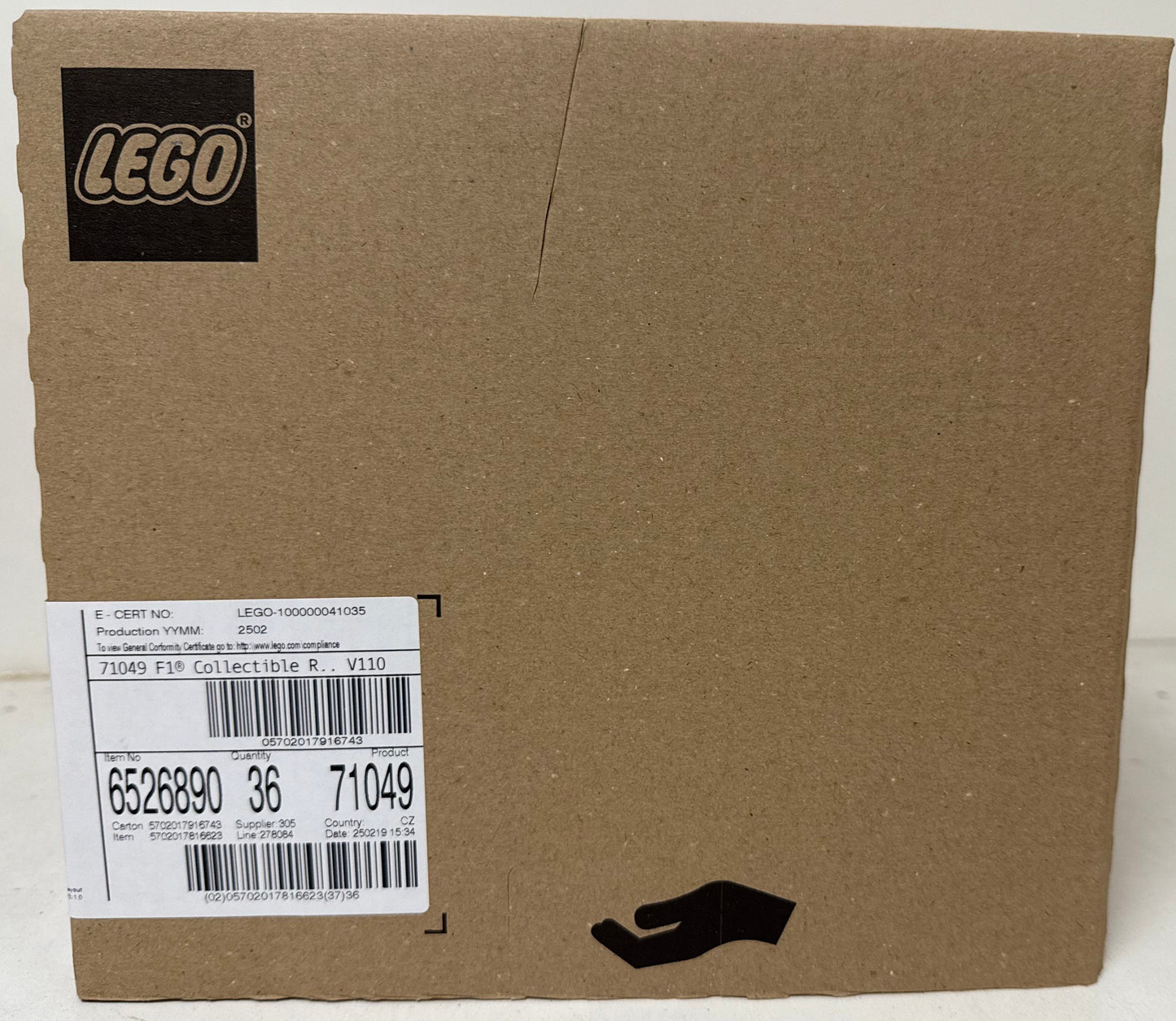 Lego Formula F1 Collectible Race Cars 71049 - Case of 36